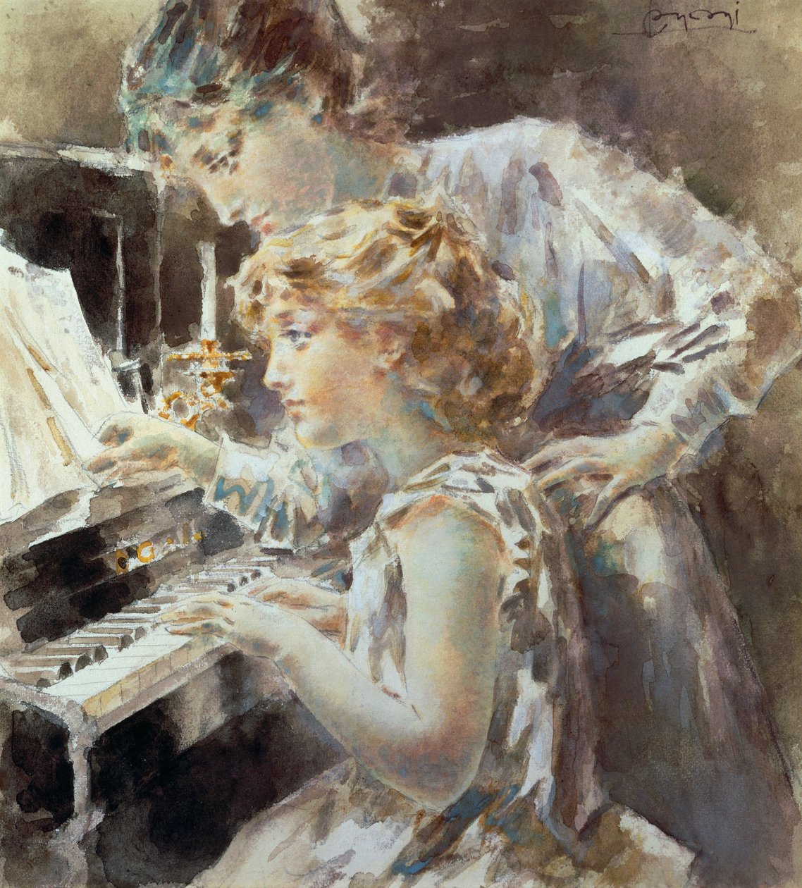 Leçon de piano - Luigi Conconi