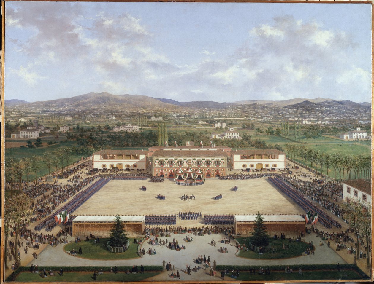 Démonstration militaire dans le parc des Cascine - Luigi Garibbo