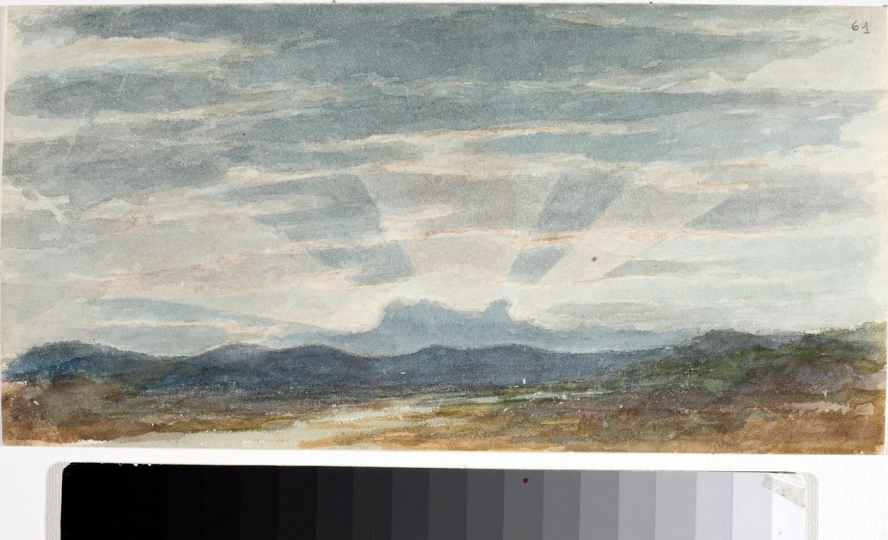 Paysage, effets de lumière (aquarelle, avant 1825) - Luigi Garibbo