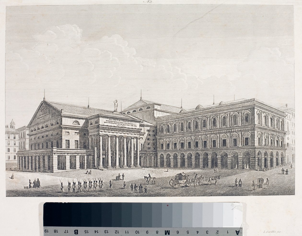 Vue du Théâtre Carlo Felice et du Palais de l
