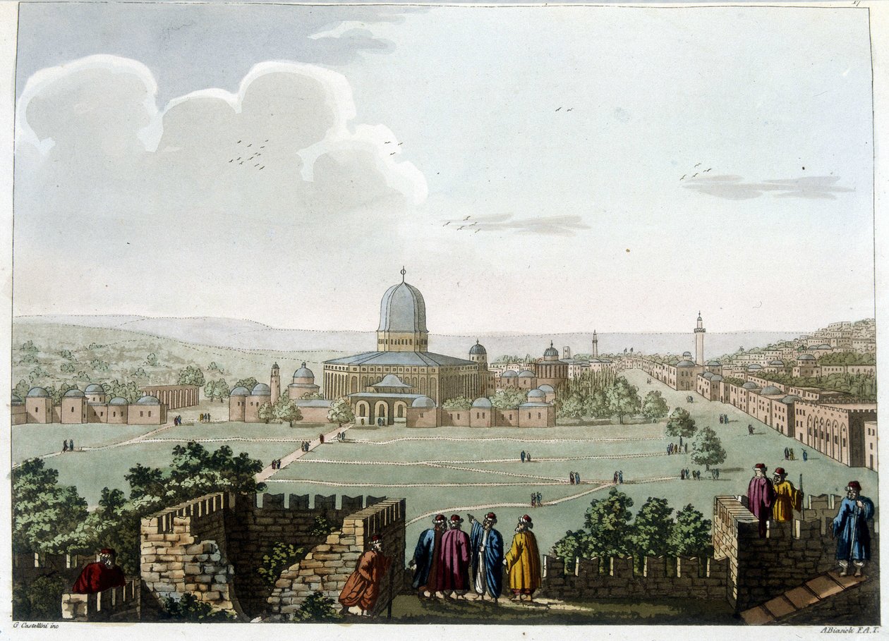 Le Temple de Salomon - dans « Vues dans les dominions ottomans, en Europe, en Asie, et quelques îles de la Méditerranée » d