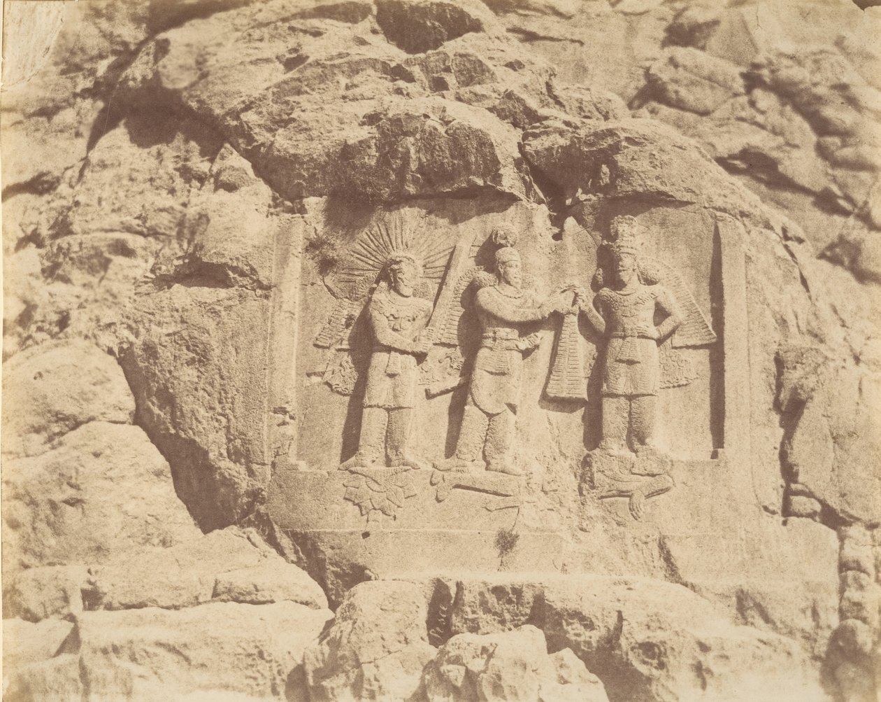 7 [Tag-e Bustan, Cérémonie de Couronnement de Shapour II, Kermanshah], années 1840-60 - Luigi Pesce