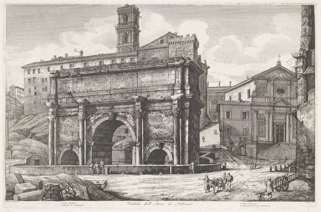 Arc de Septime Sévère à Rome - Luigi Rossini