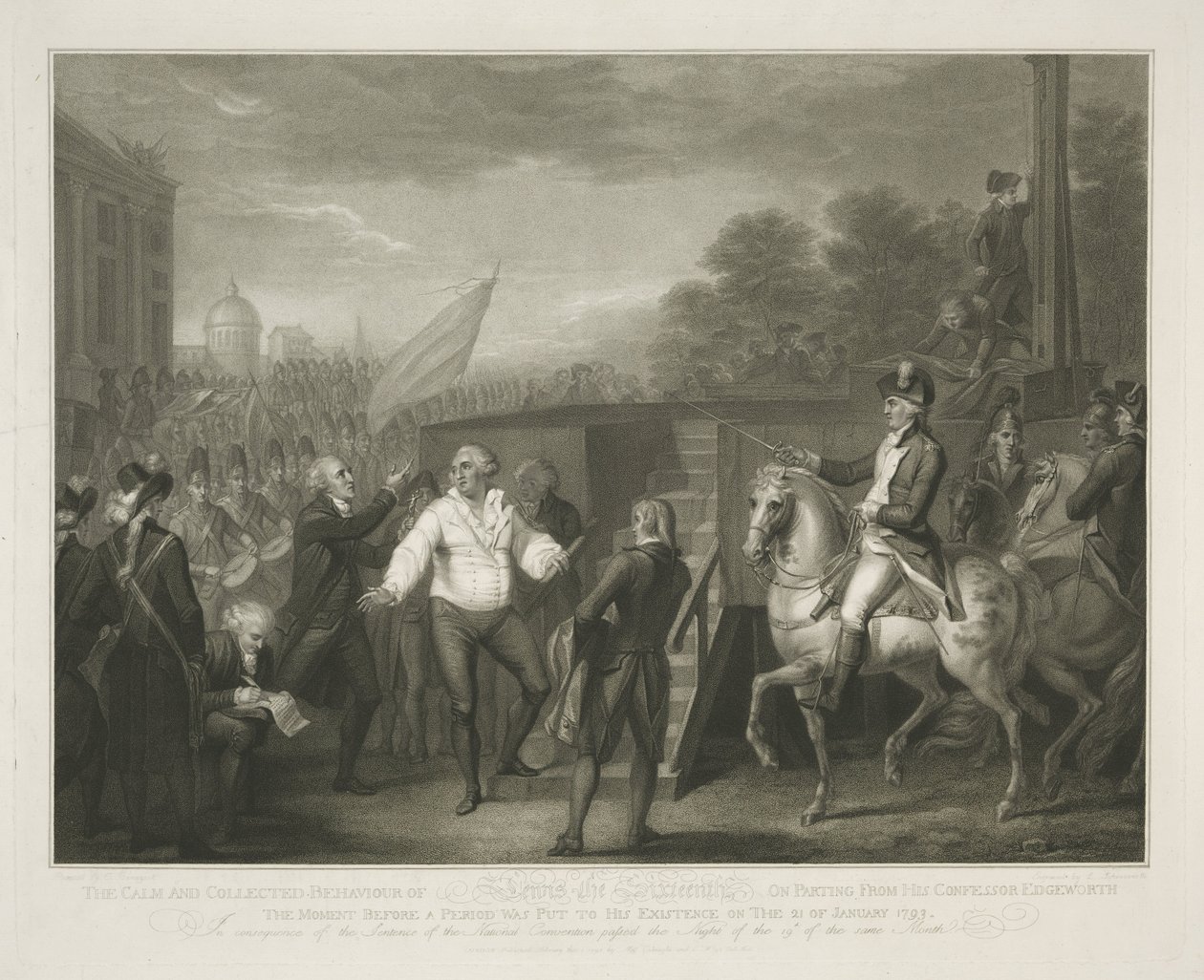 Lodewijk XVI bij het schavot - Luigi Schiavonetti