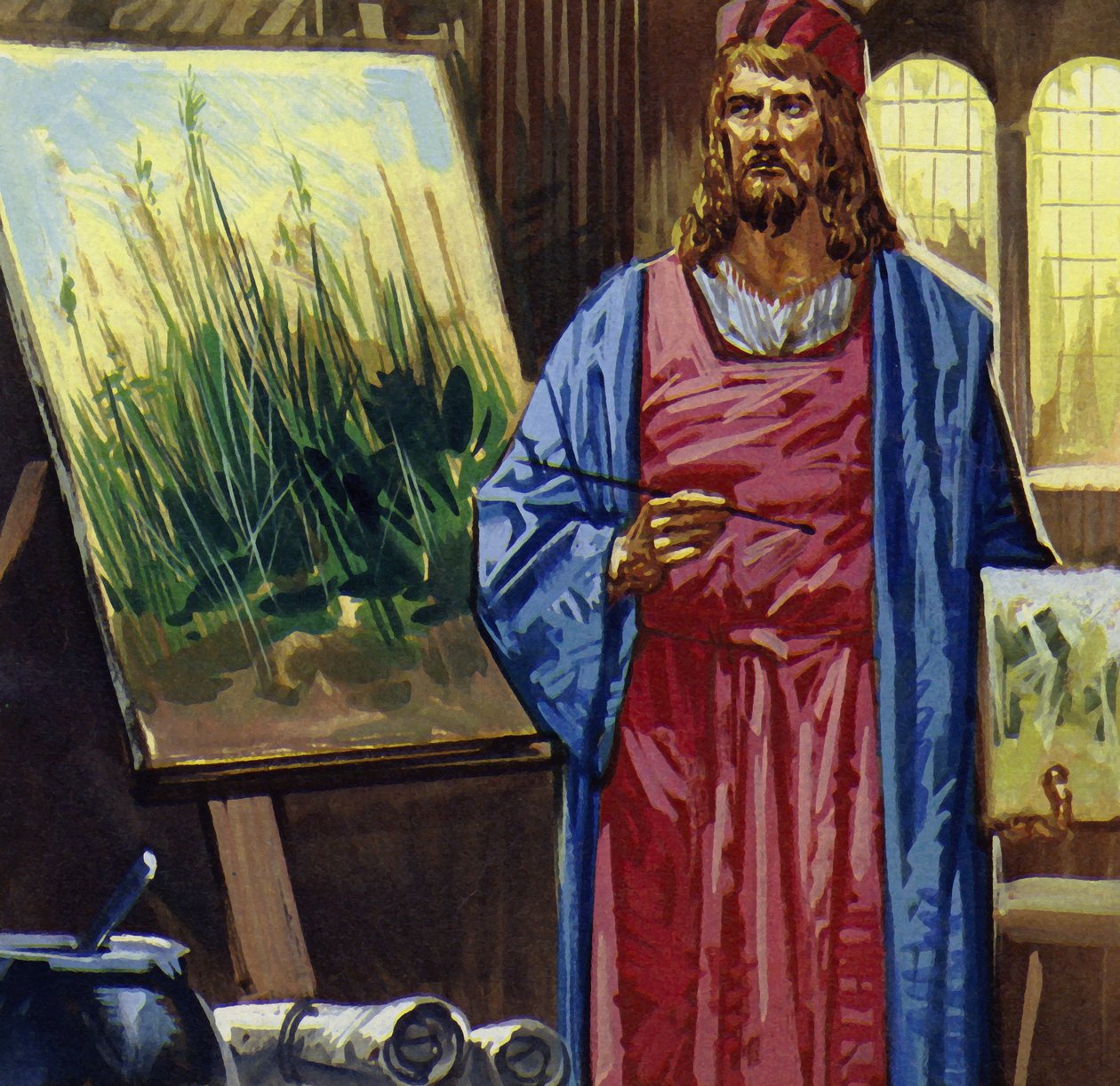 Durer se rend à Venise et y passe une grande partie de son temps à peindre (lithographie en couleurs). - Luis Arcas Brauner
