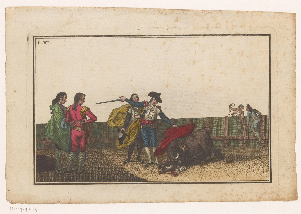 Taureau piqué par un matador (Collection des principales suertes d