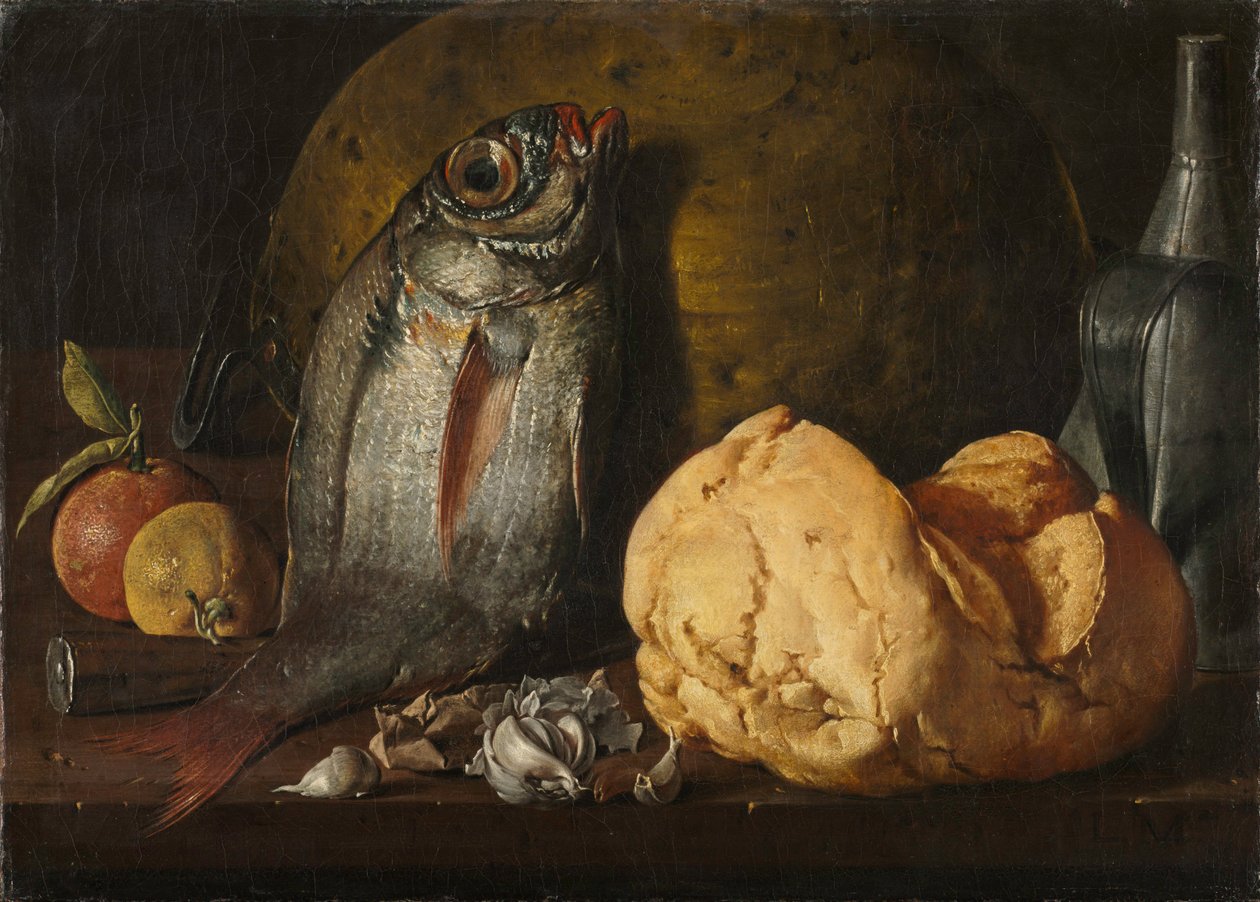 Nature morte avec poisson, pain et bouilloire, vers 1772 - Luis Egidio Melendez