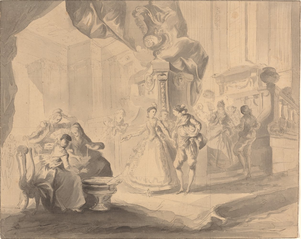 Danse dans un palais - Luis Paret y Alcazar