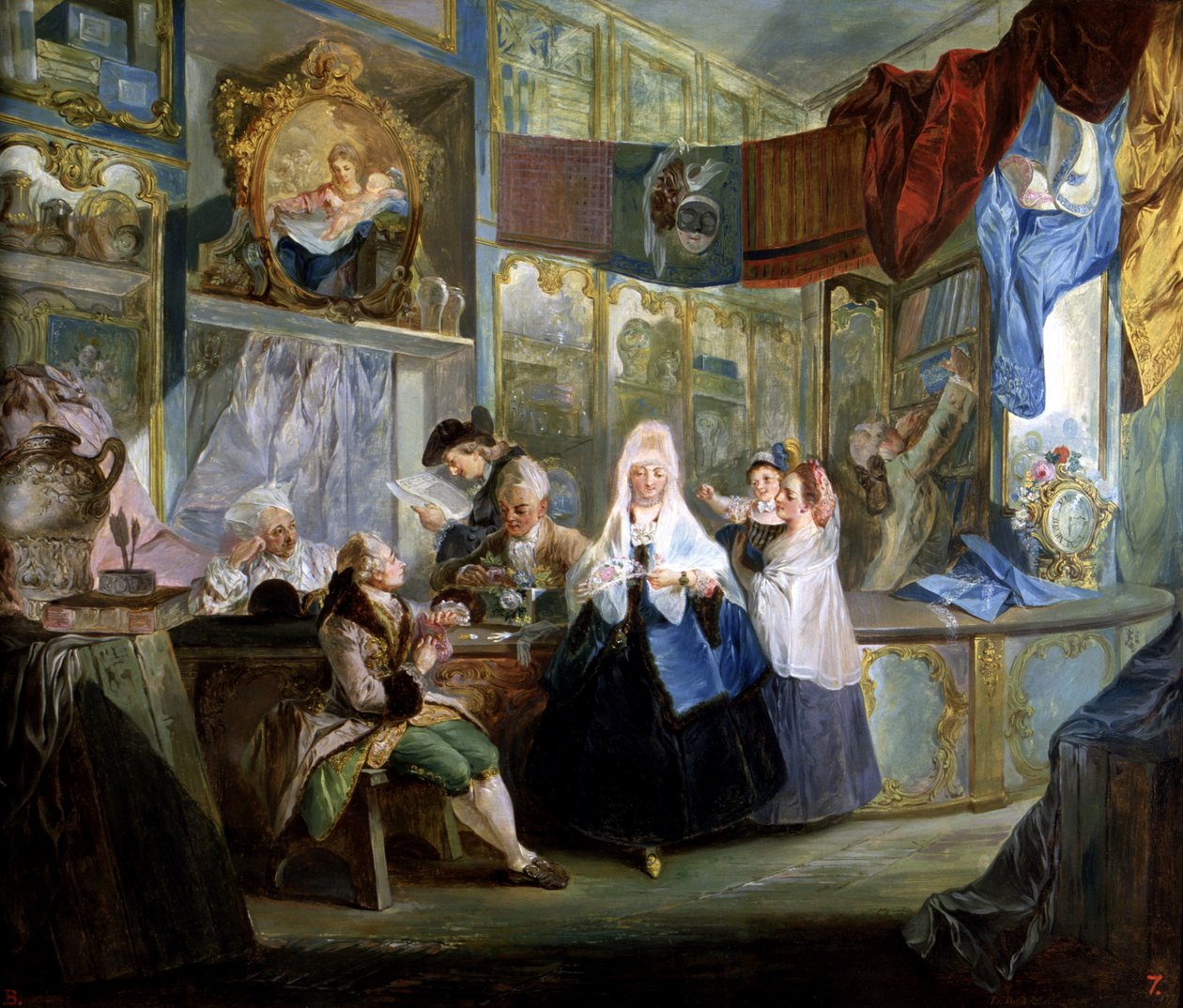 La boutique de soie - Luis Paret y Alcazar