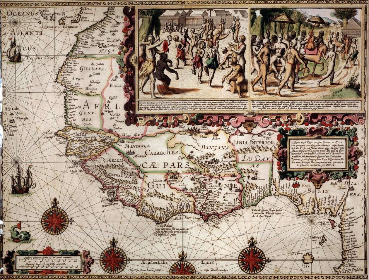 Carte géographique de la Guinée par Luis Teixera - Luis Teixeira