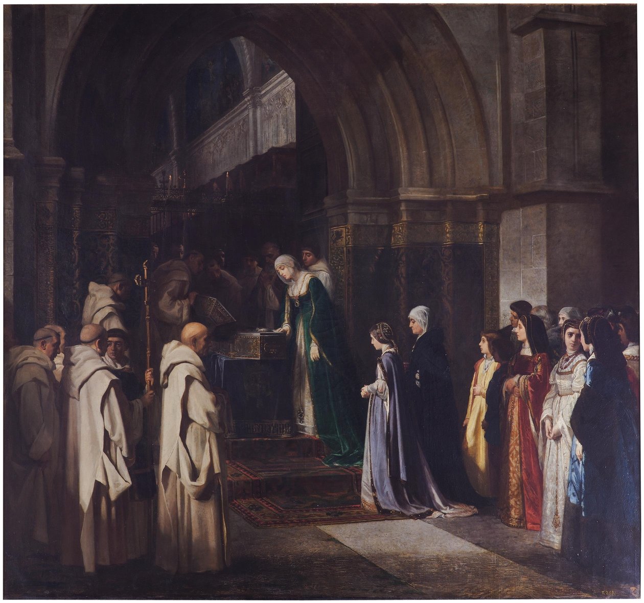 La reine Isabelle la Catholique à la chartreuse de Miraflores - Luis Alvarez Catalá