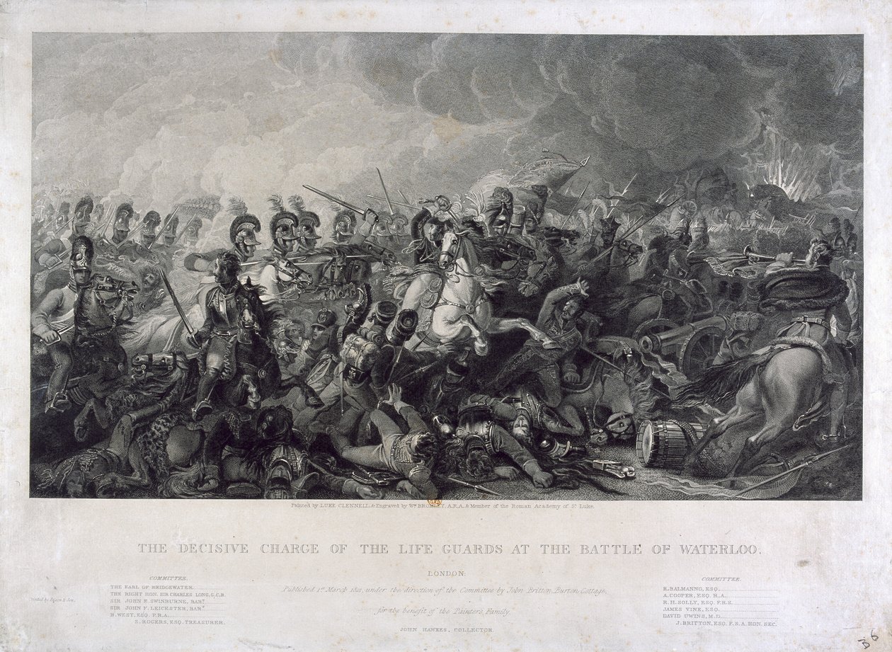 La charge décisive des Life Guards à Waterloo - Luke (after) Clennell