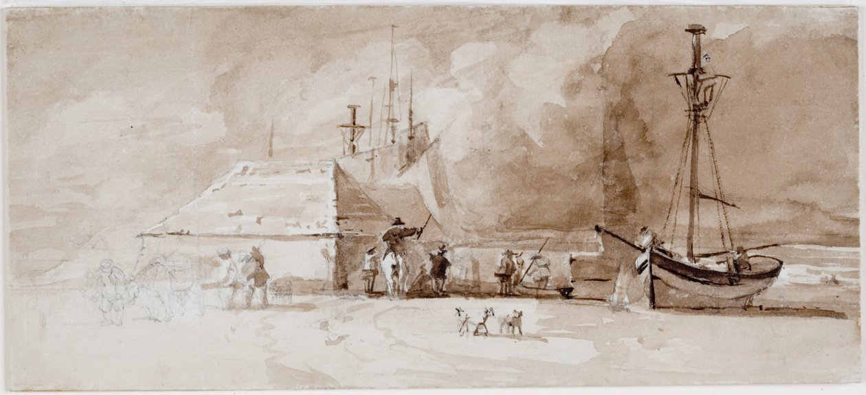 Scène de plage avec cavaliers - Luke Clennell