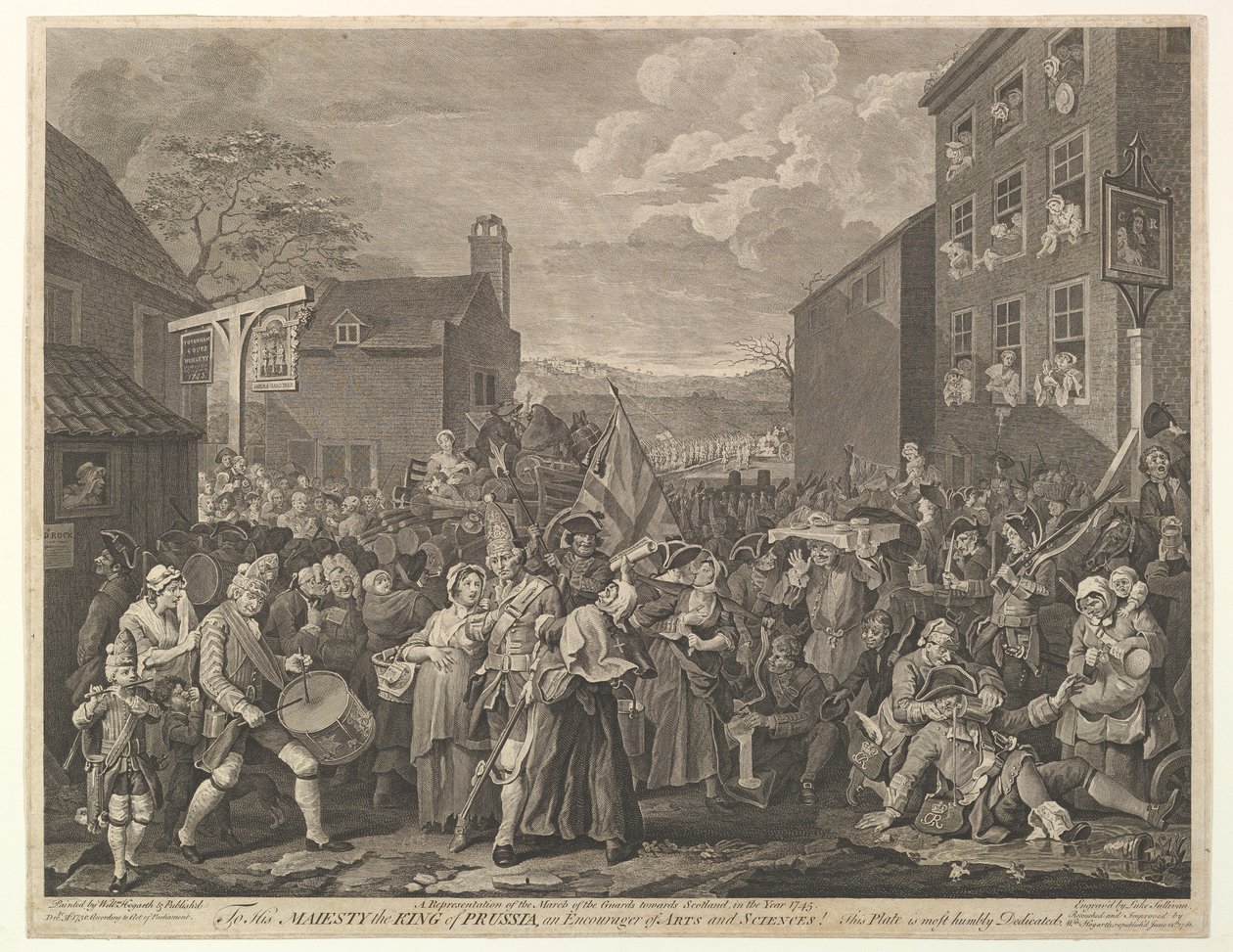 La Marche vers Finchley - Une représentation de la marche des gardes vers l