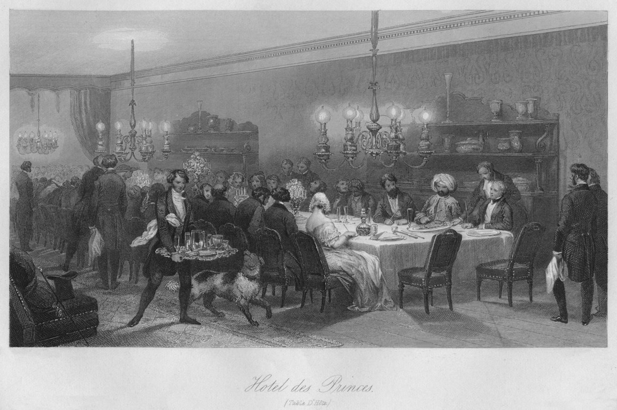 Hôtel des Princes. Table d