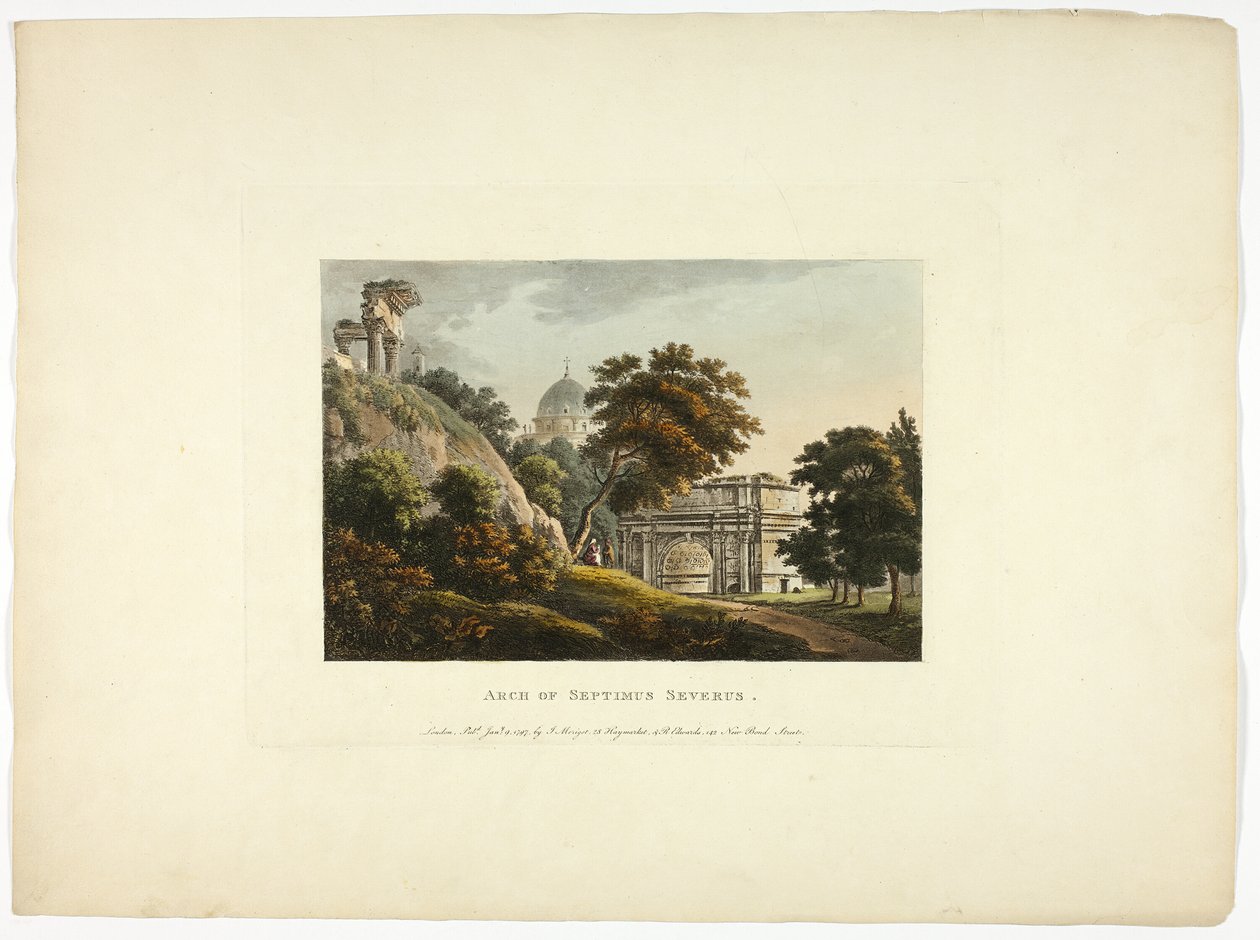 Arc de Septime Sévère, planche quatre des Ruines de Rome - M. Dubourg