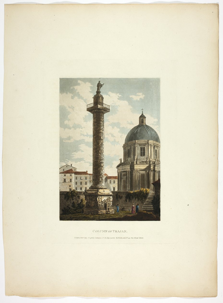 Colonne de Trajan, planche 21 des Ruines de Rome - M. Dubourg