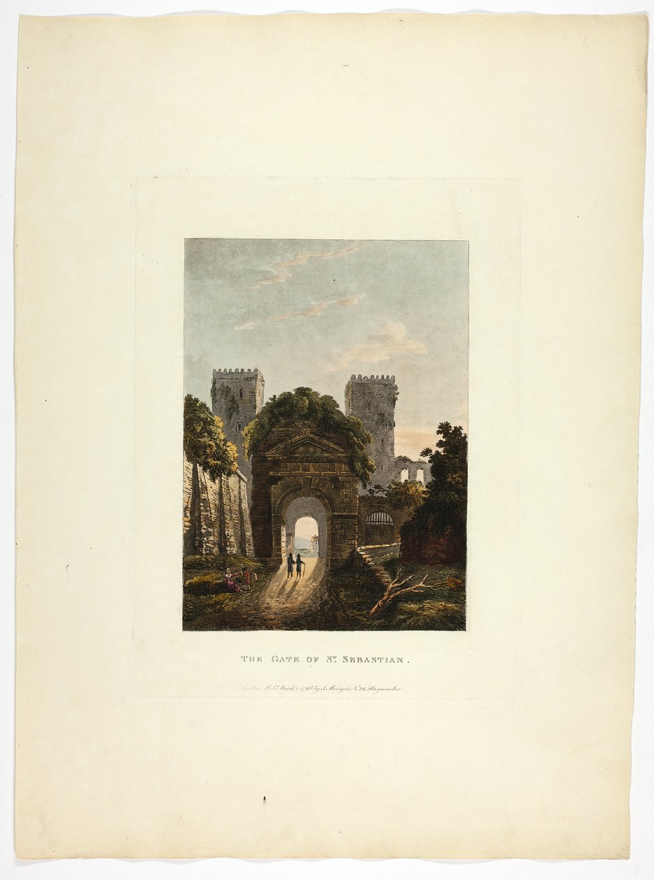 La porte de Saint-Sébastien, planche dix-sept des Ruines de Rome - M. Dubourg