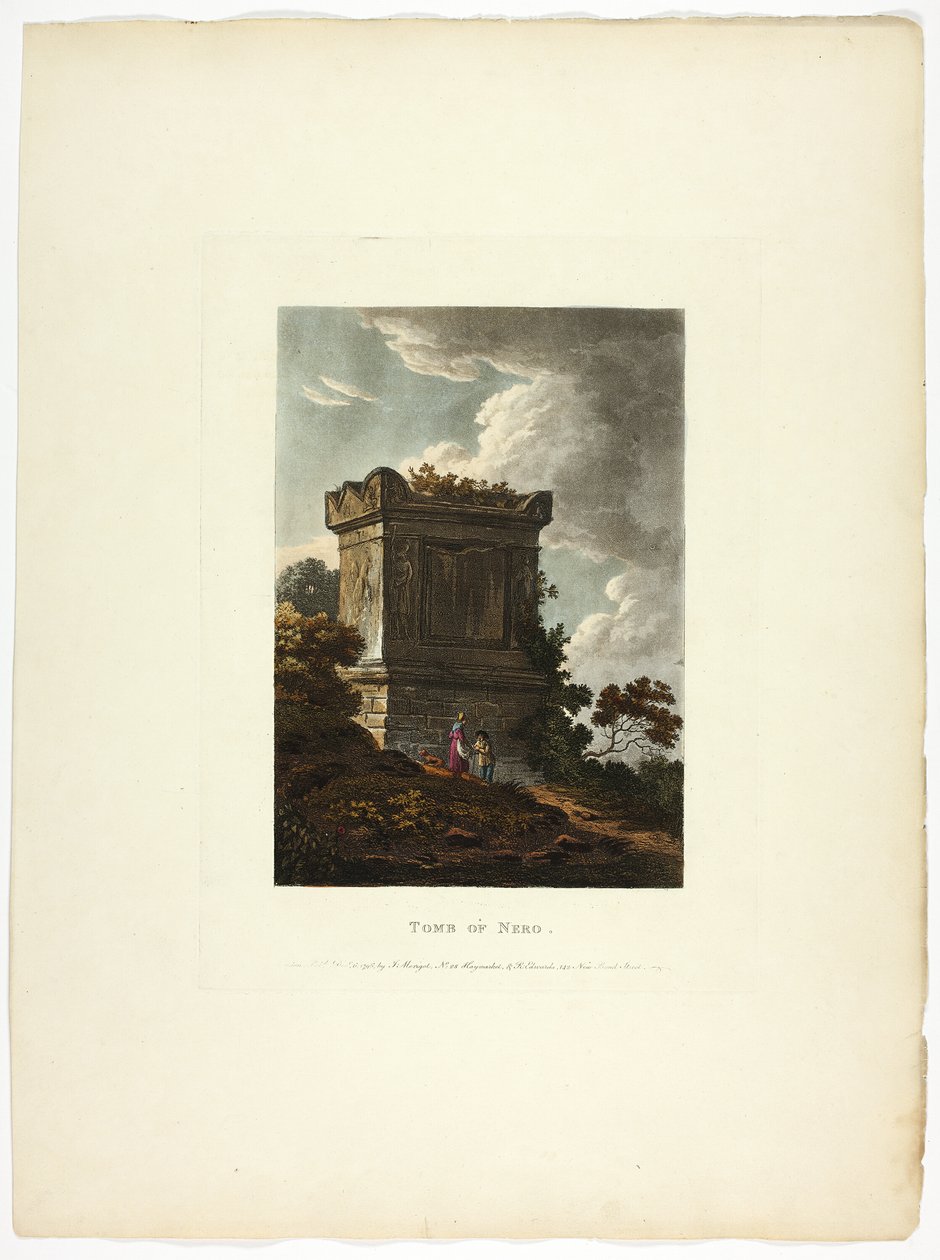Tombeau de Néron, planche 7 des Ruines de Rome - M. Dubourg