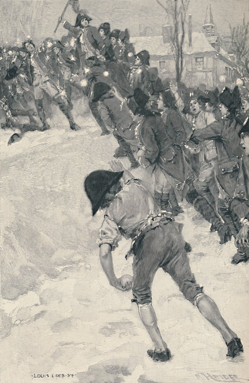 Bonaparte attaquant les forts de neige à l