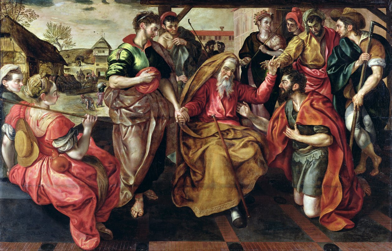 Éliézer demandant Rebecca en mariage pour Isaac, 1562 - Maarten de Vos