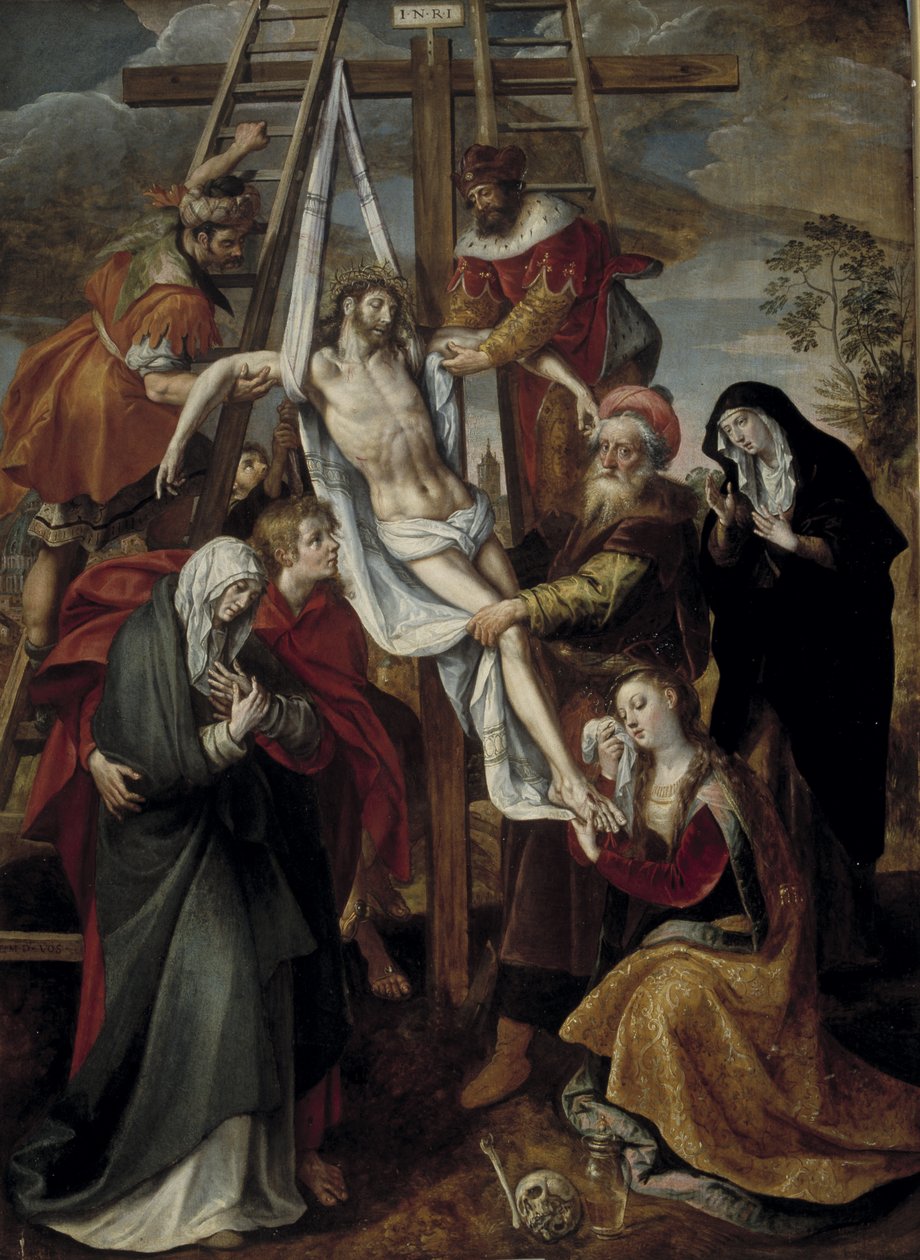 Descente, XVIe siècle (huile sur toile) - Maarten de Vos
