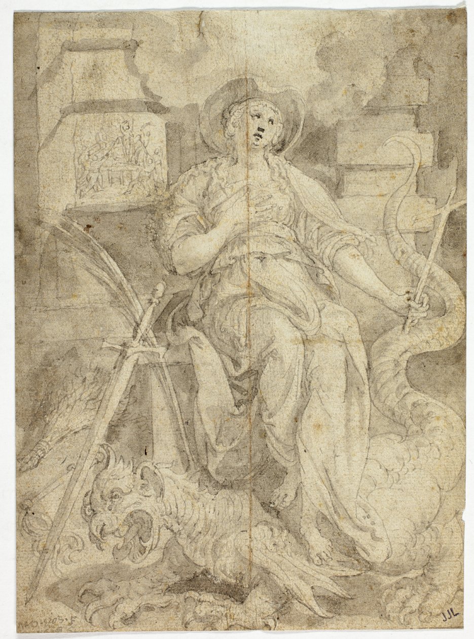 Étude pour Sainte Marguerite - Maarten de Vos