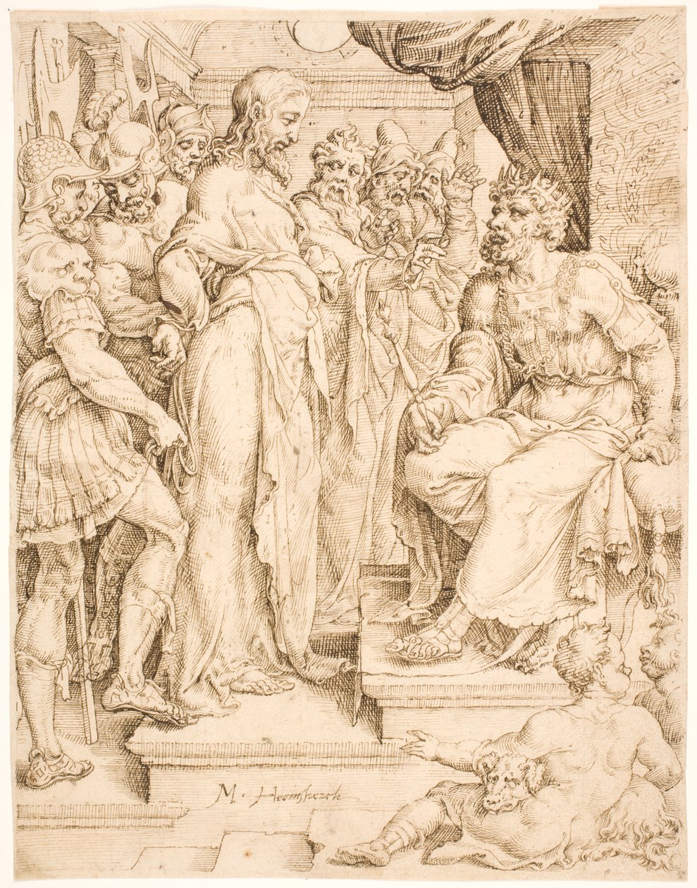 Christ devant Hérode - Maarten van Heemskerck