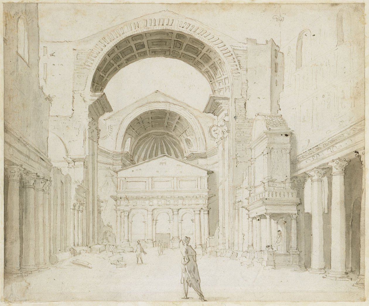 Vue intérieure de la nef de l