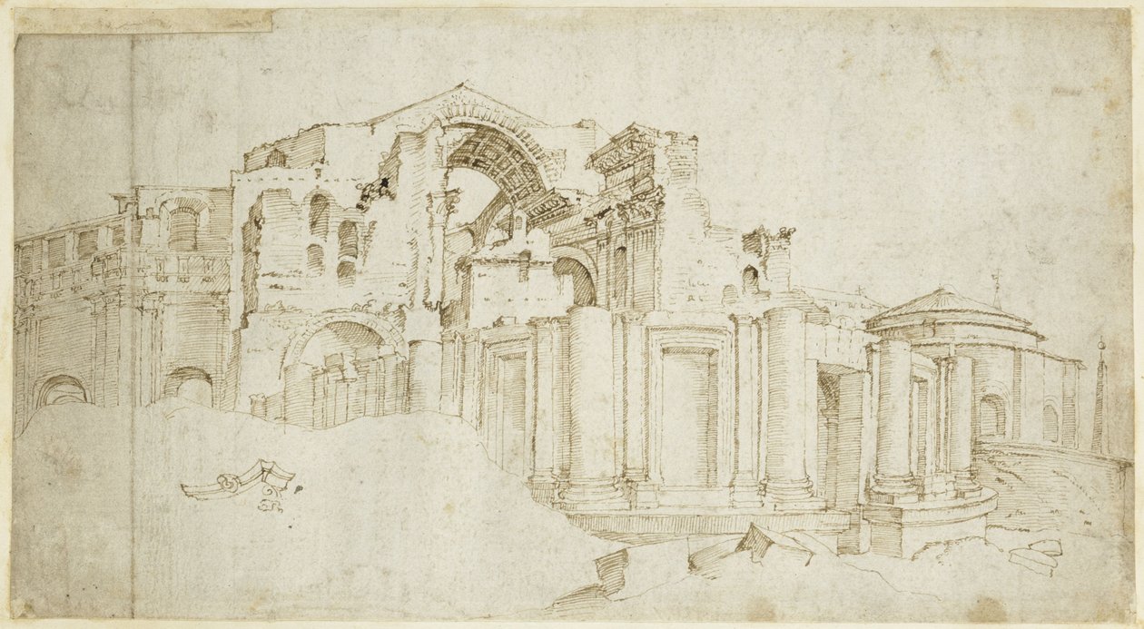 Transept sud de la nouvelle basilique Saint-Pierre - Maarten van Heemskerck