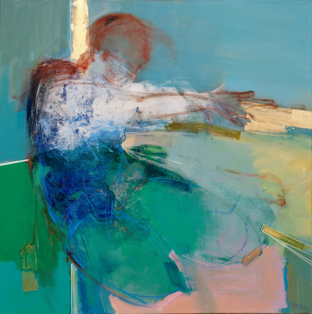 Force intérieure, 2020 (acrylique, pastel et feuille d