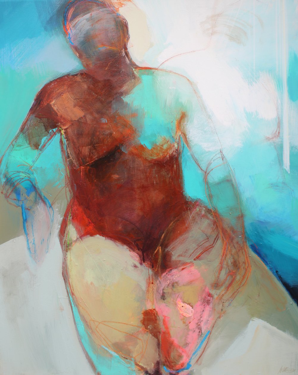 Voix intérieure 2, 2022 (acrylique et pastel sur toile) - Madgalena Morey