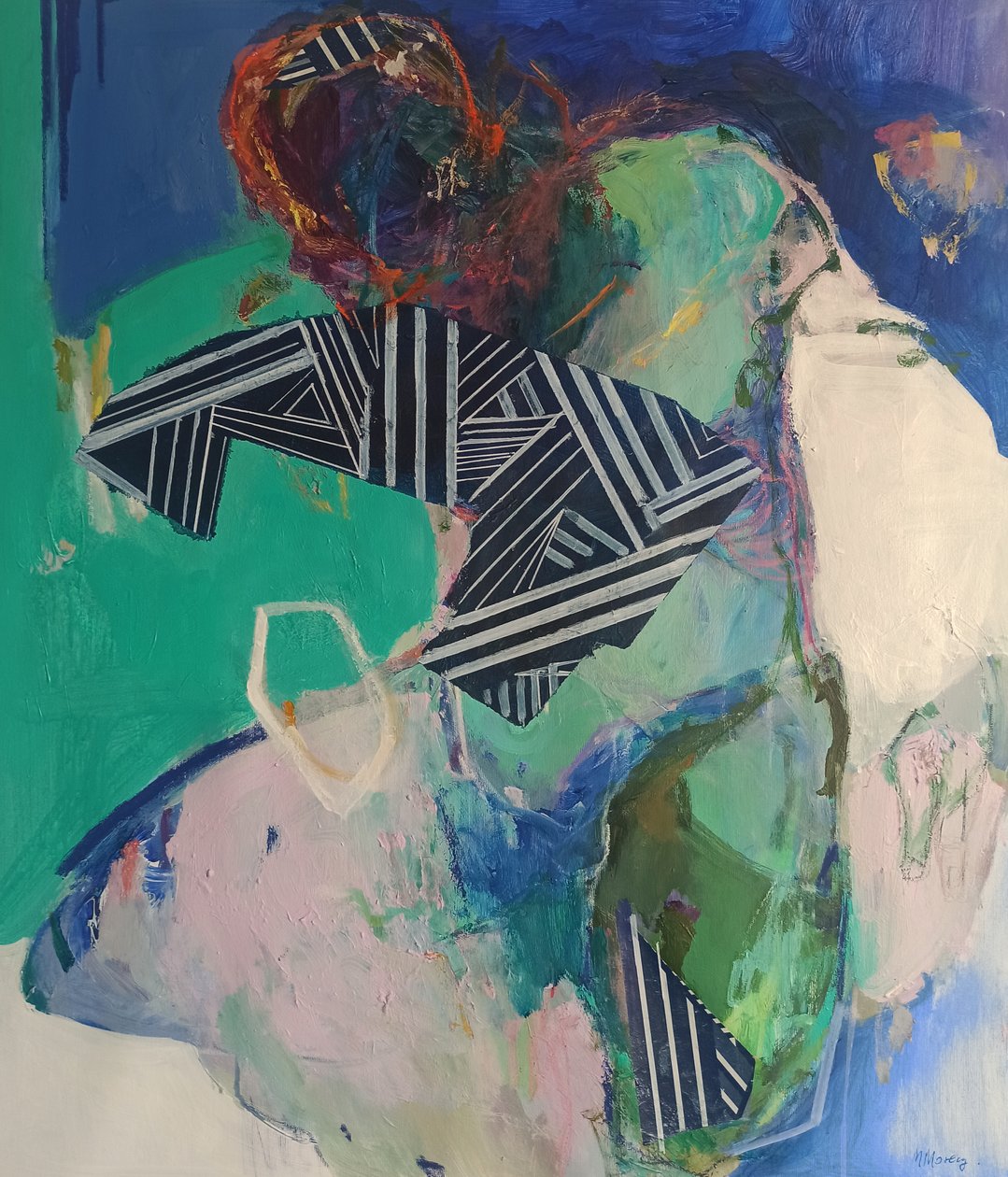 Let Me Be 1, 2023 (acrylique et pastel sur toile) - Madgalena Morey