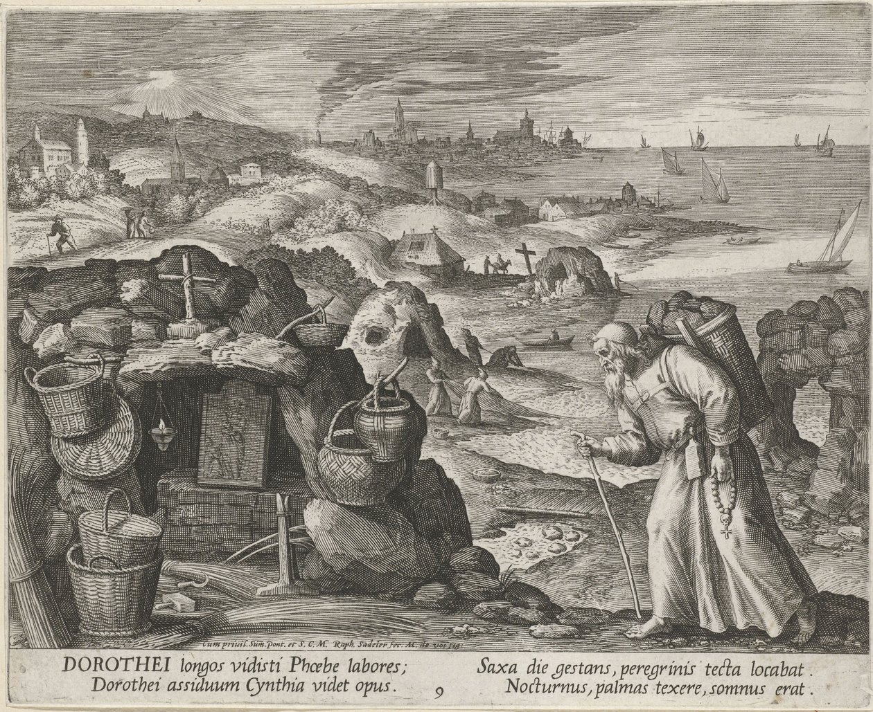 Saint Dorothée de Gaza en ermite, 1600 - Maerten Vos de