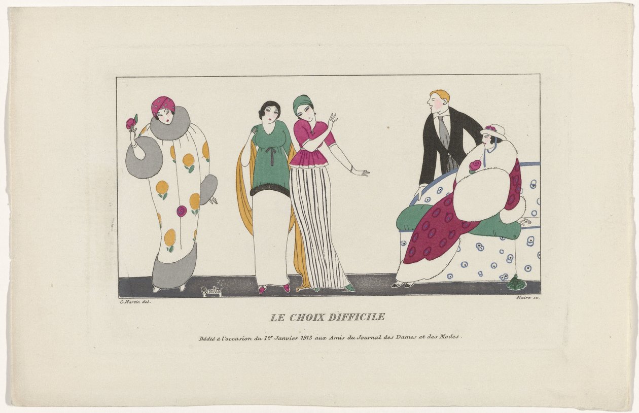 Journal des Dames et des Modes, 1er Janvier 1913 : Le Choix difficile - Maire
