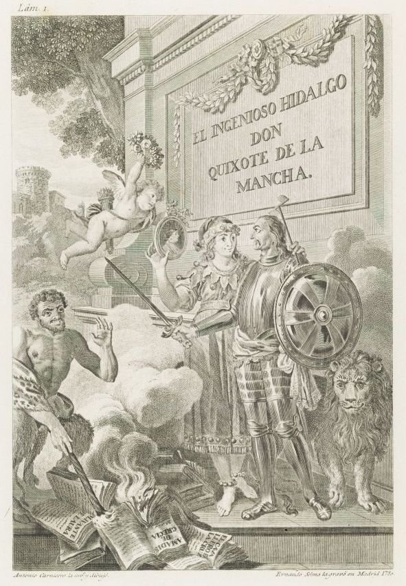 Portrait de Miguel de Cervantes Saavedra frontispice de la série El Ingenioso Hidalgo Don Quixote de la Mancha - Manuel Salvador Carmona