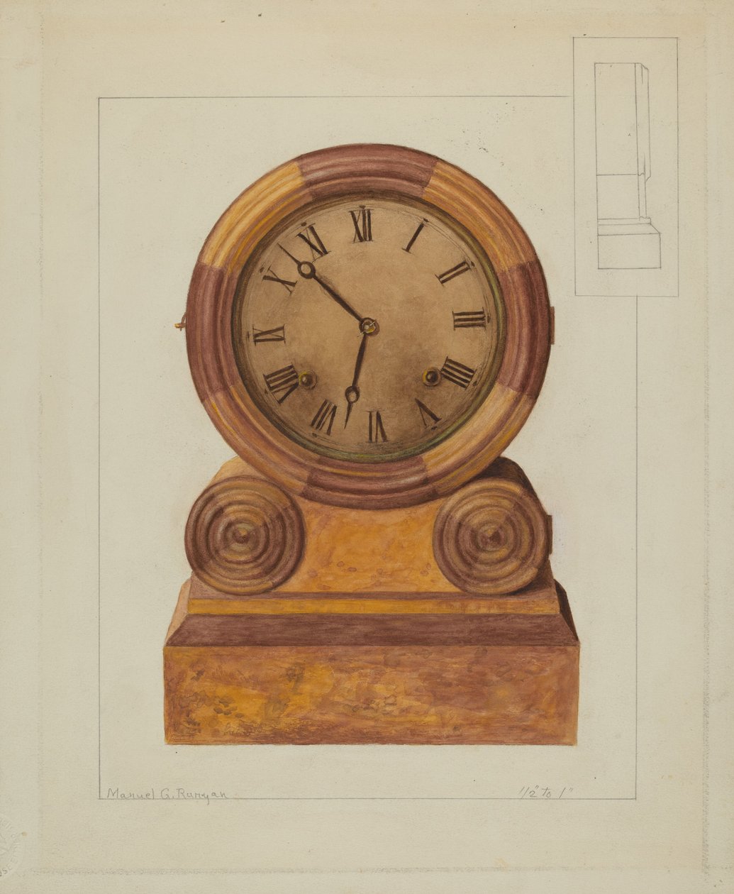 Horloge de cheminée, vers 1937 - Manuel G. Runyan