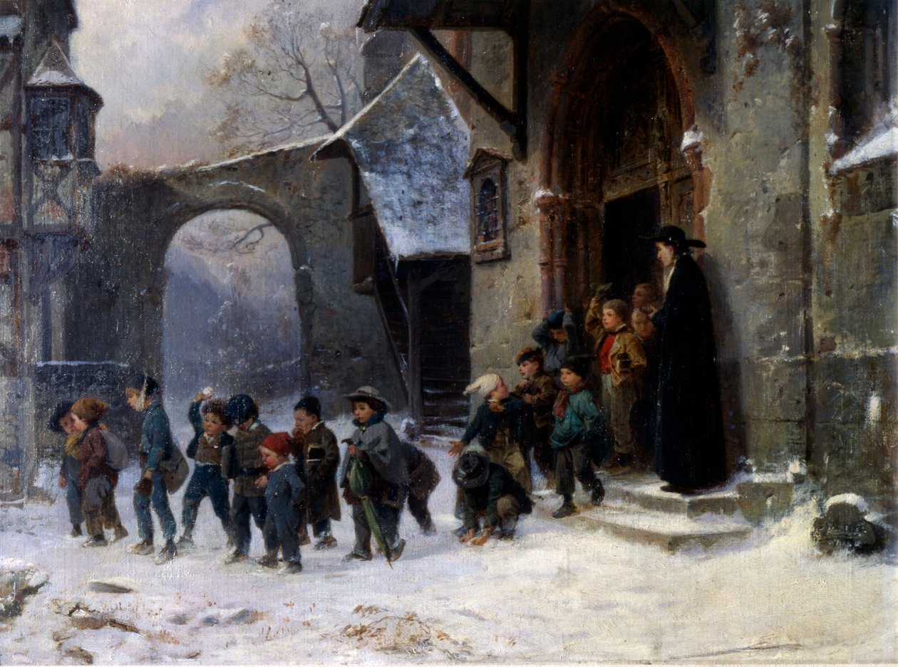 Enfants quittant l
