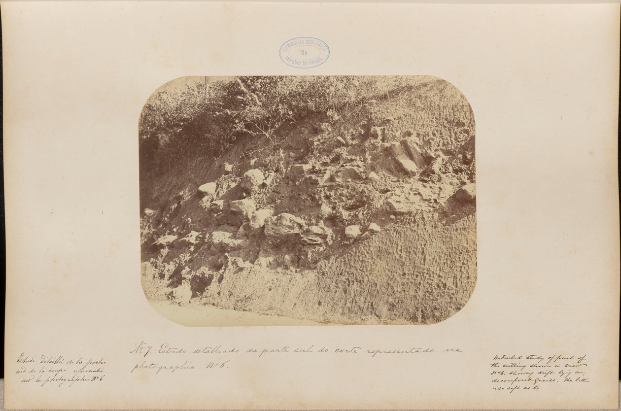 Étude détaillée de la partie sud de la section montrée sur la photographie numéro 6 - Marc Ferrez
