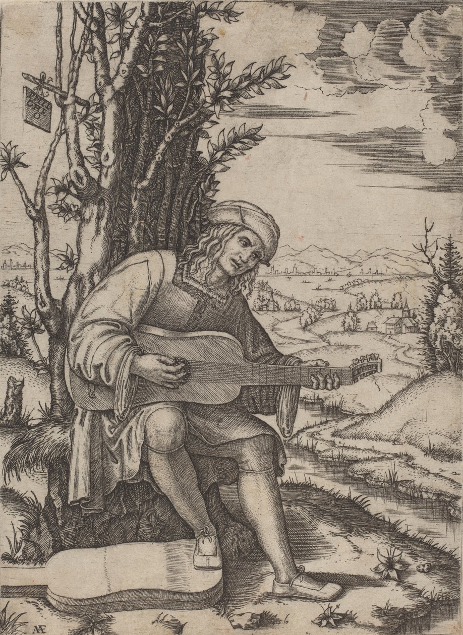 La joueuse de guitare - Marcantonio Raimondi