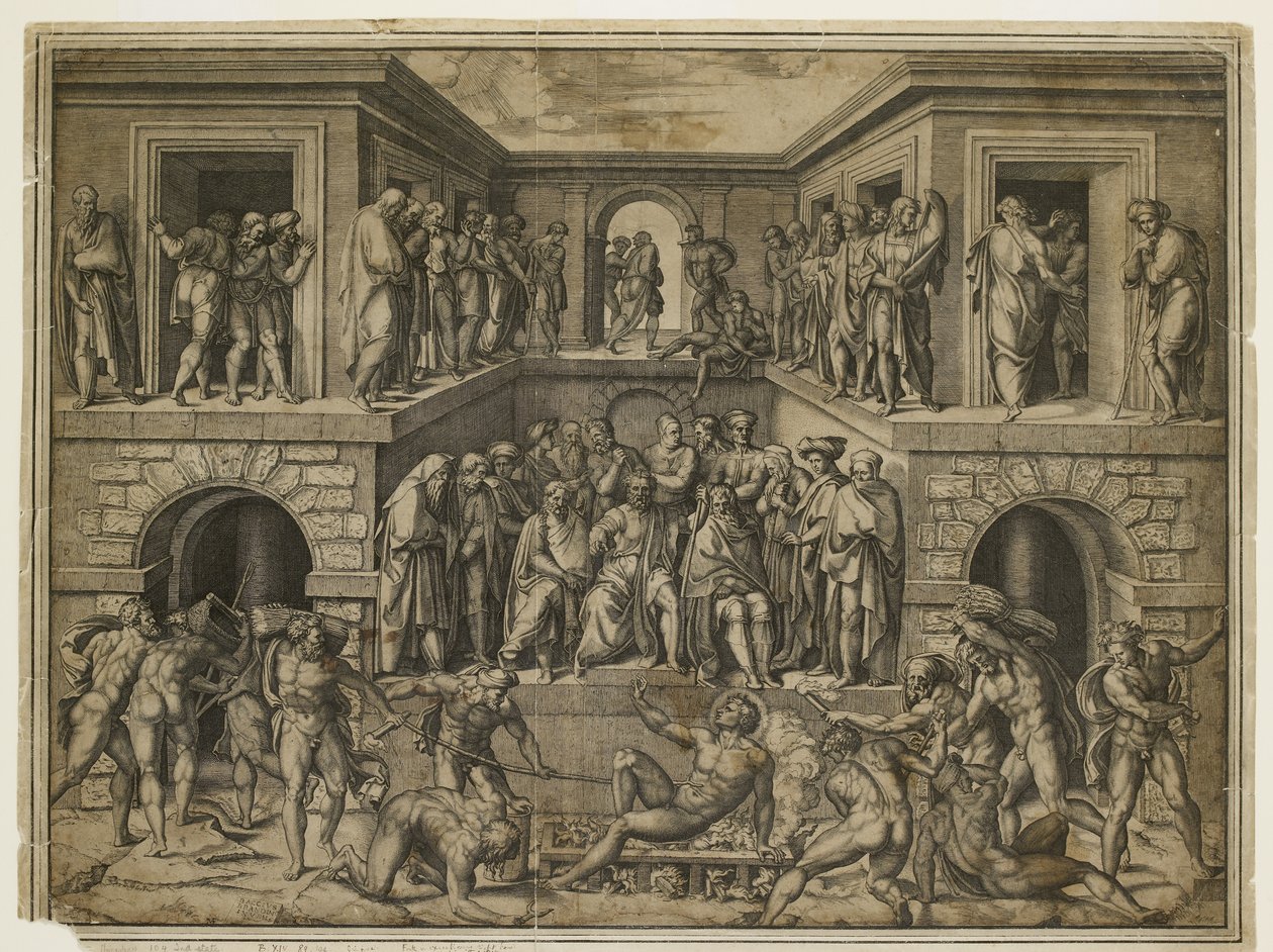Le Martyre de Saint Laurent, c. 1525 - Marcantonio Raimondi