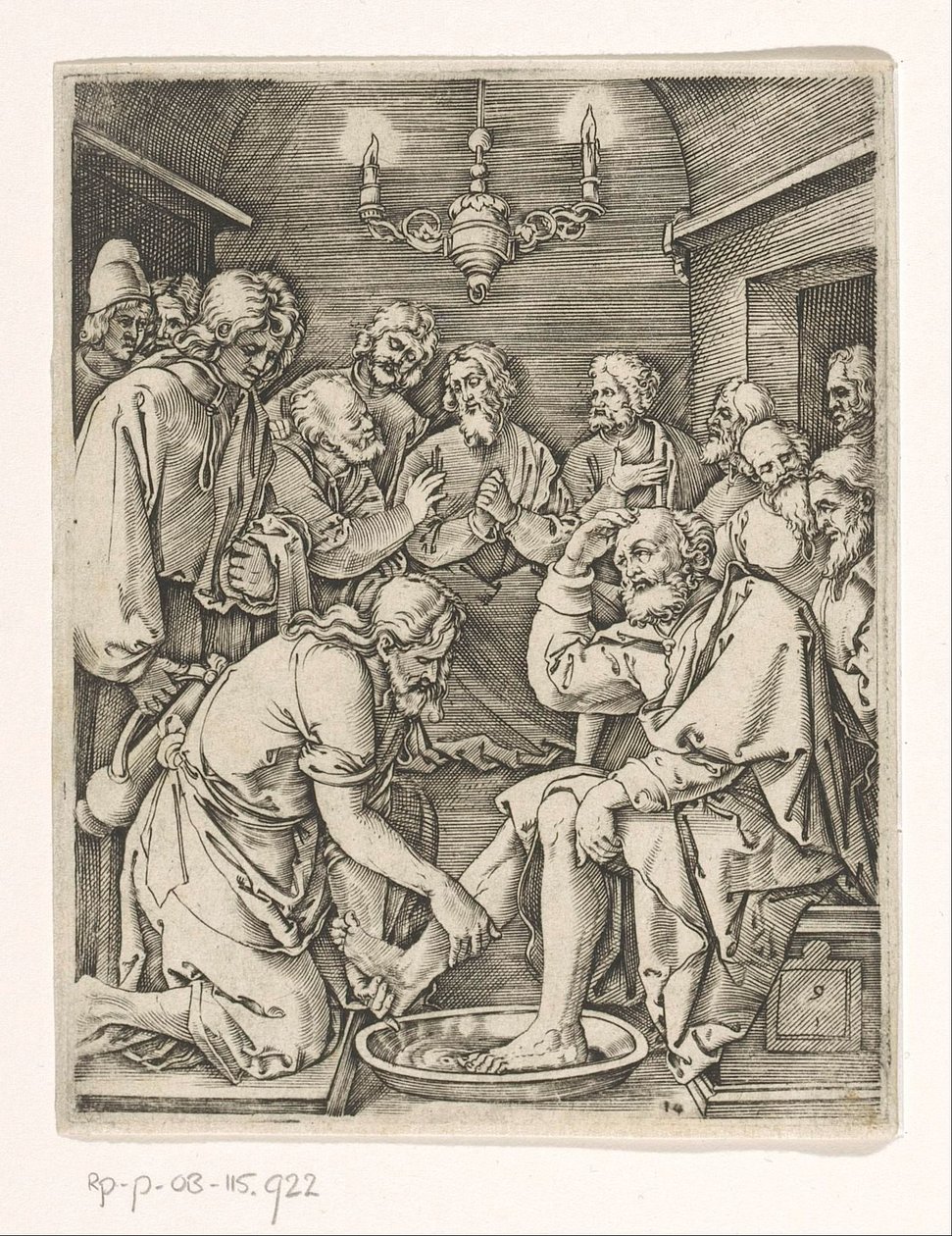 Lavement des pieds de Pierre (Passion du Christ) - Marcantonio Raimondi