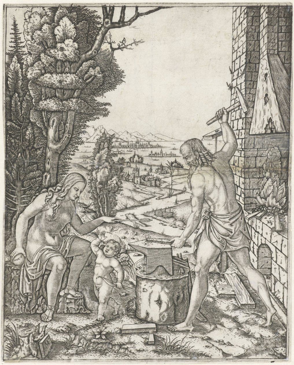 Vulcain forge des flèches et des ailes pour l