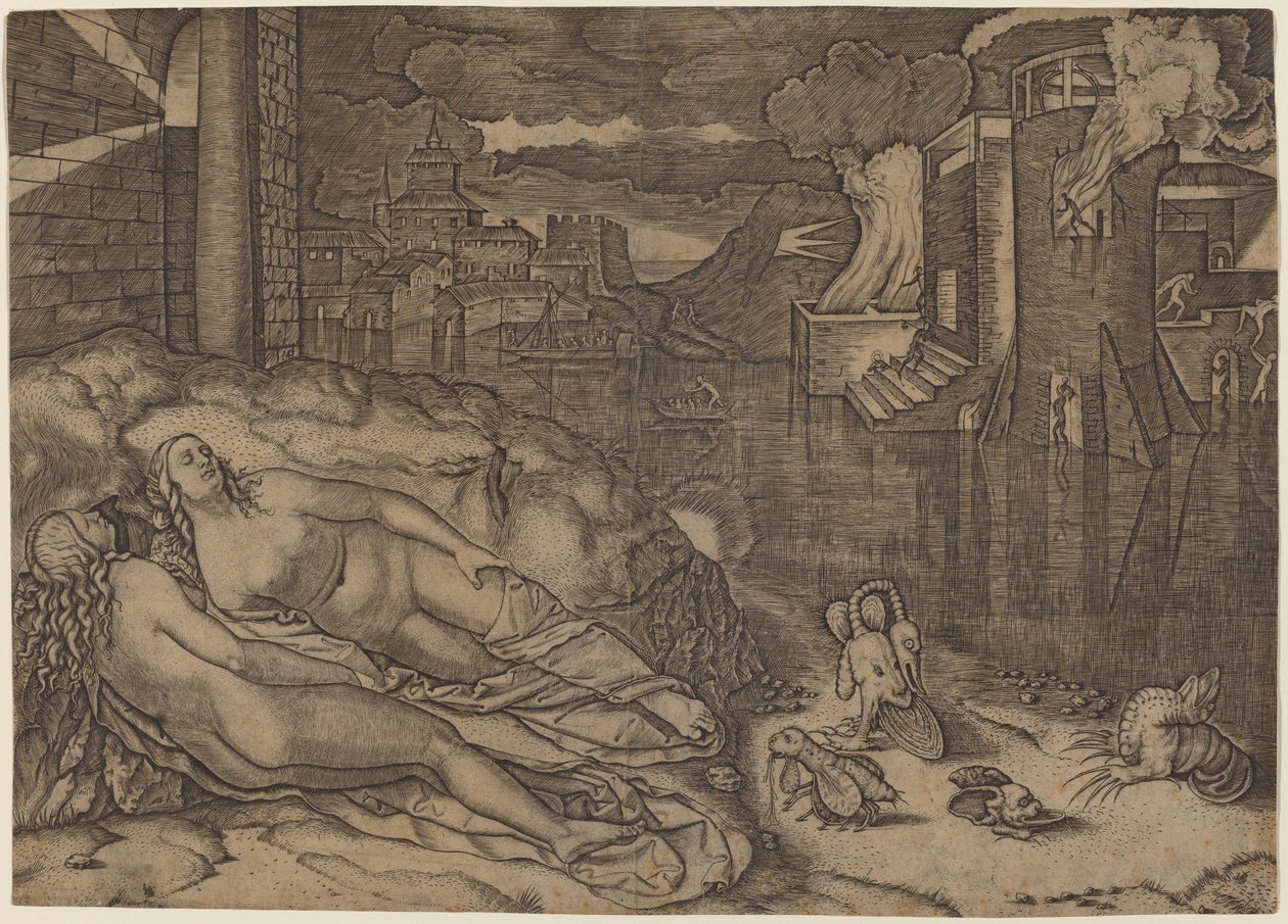 Le rêve de Raphaël - Marcantonio Raimondi possibly after Raphael