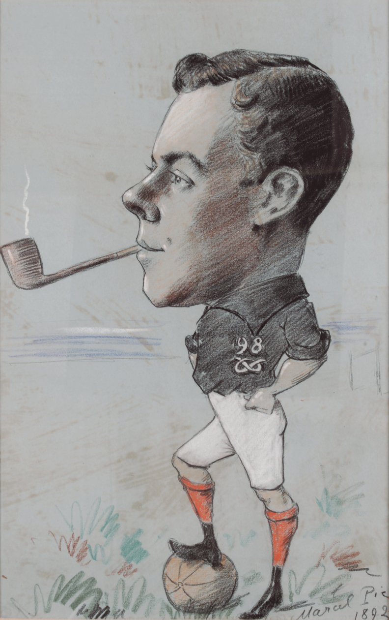 Footballeur fumant la pipe du 98e Régiment de North Staffordshire, 1892 - Marcel Pic