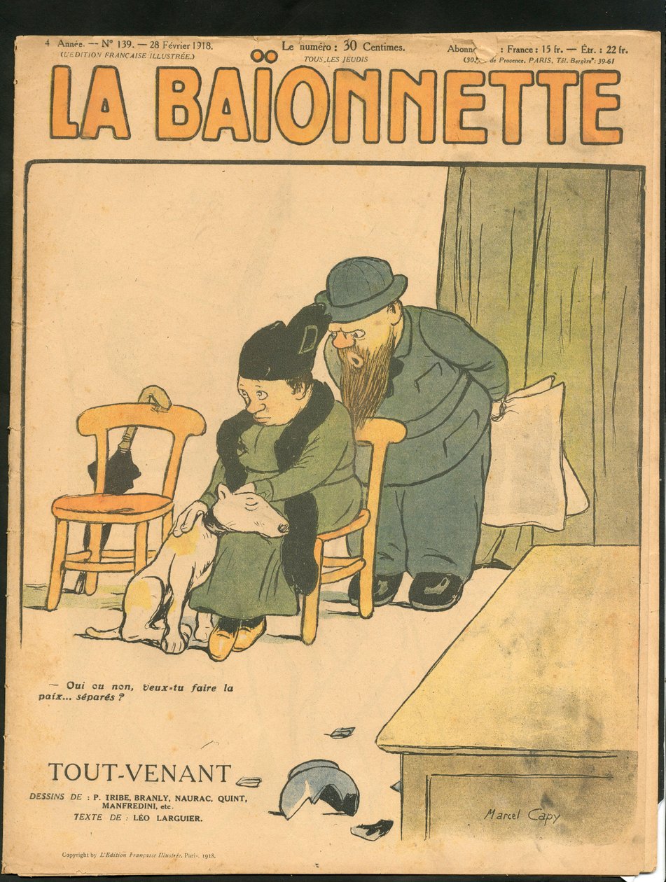 Couverture de « La Baïonnette », Satirique en couleurs - Marcel Amable O.L. Capy