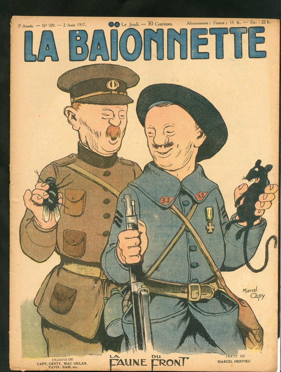 Couverture de "La Baionnette", Satirique en Couleurs - Marcel Amable O.L. Capy