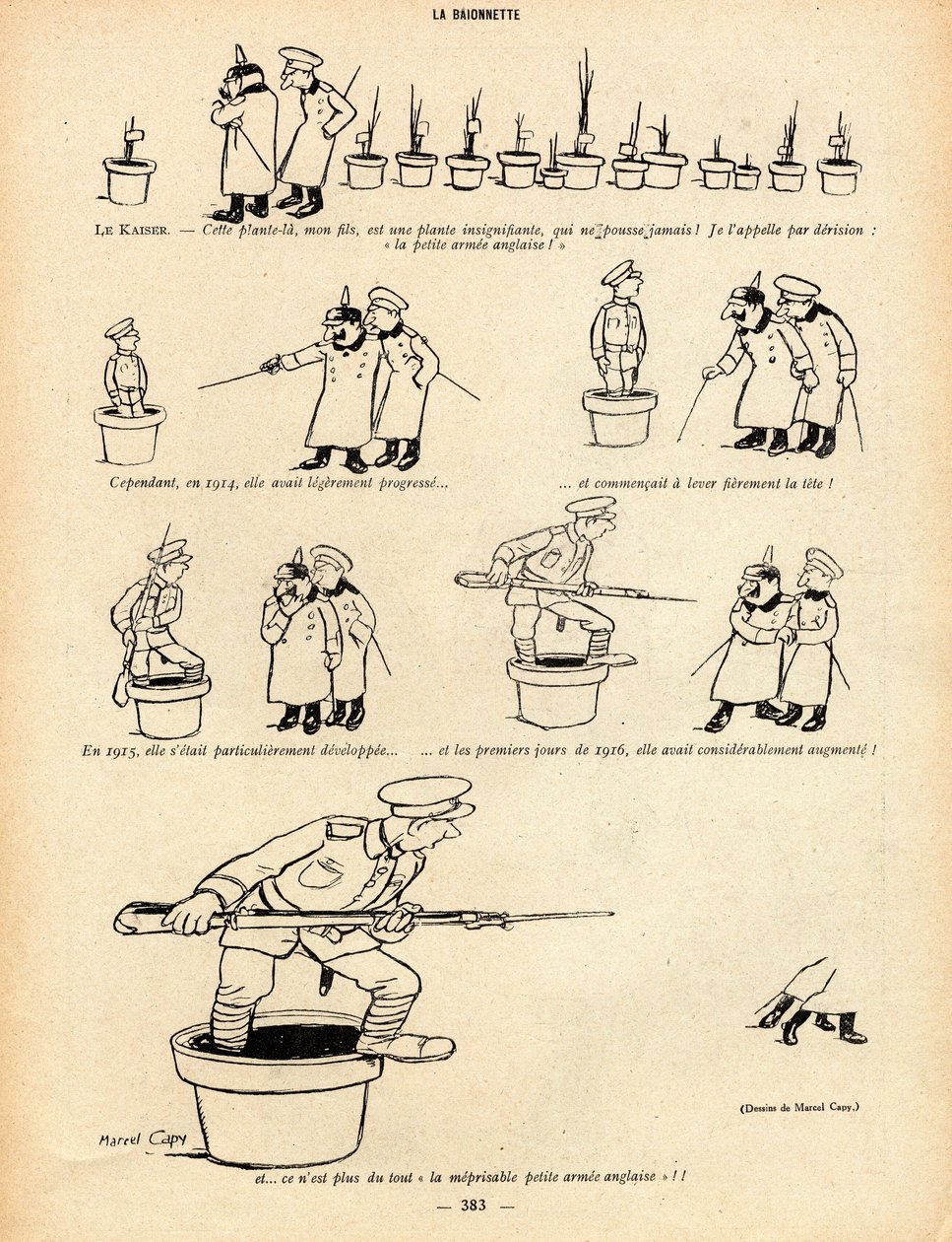 La Baionnette, Satirique en N & B - Marcel Amable O.L. Capy
