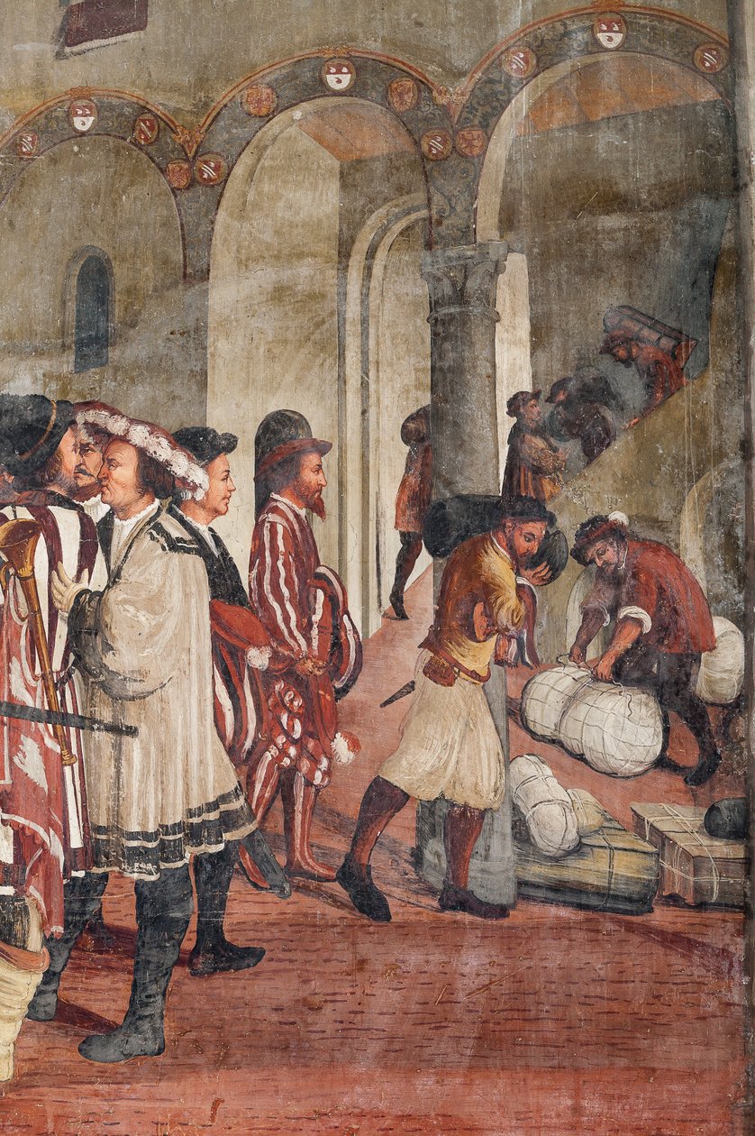 Scène de chasse (détail) - Marcello or Romani Girolamo (Romanino) (c.1485 c.1566) (attr.to) Fogolino