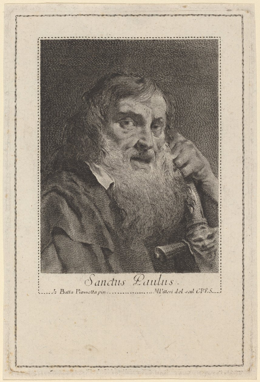 Sanctus Paulus - Marco Alvise Pitteri after Giovanni Battista Piazzetta